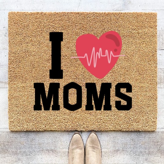 I Love Muscle Mommies Coir Doormats