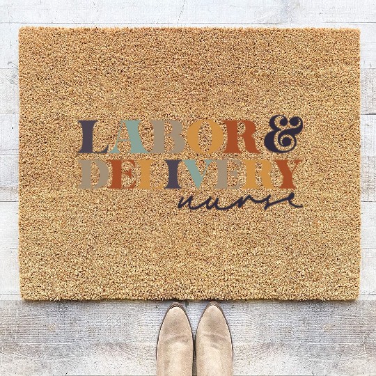 Labor and Delivery Nurse ,L&D RN,Maternity Babies Coir Doormats