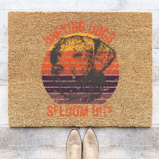 Barking dogs seldom bite Coir Doormats