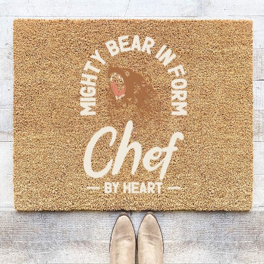 Chef Beast Animal Lover Bear Cooking Coir Doormats