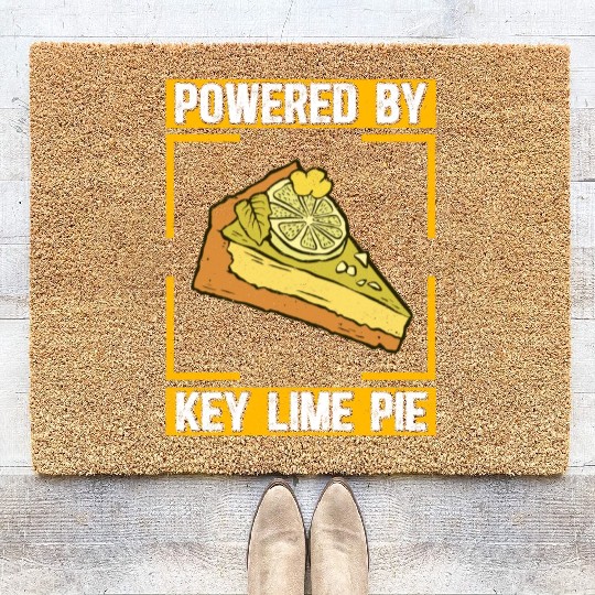 Powered By Key Lime Pie Pies Lover Coir Doormats