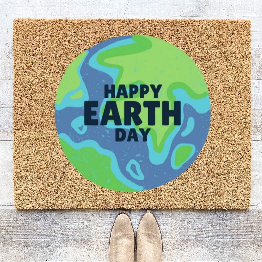 Happy Earth Day Coir Doormats