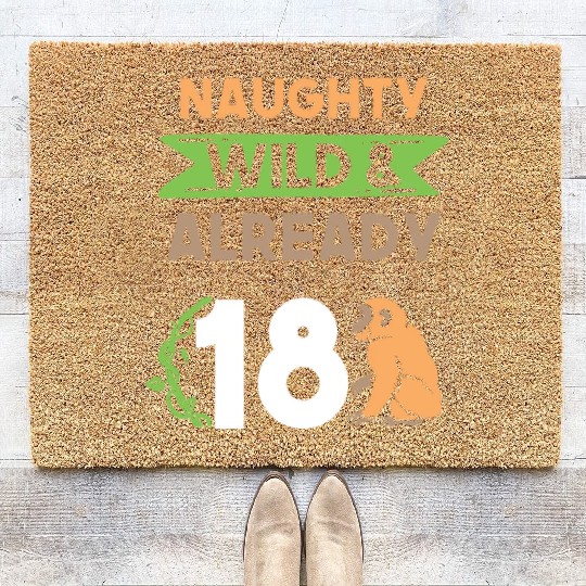 Gift 18 years birthday girl boy Ape Monkey Coir Doormats