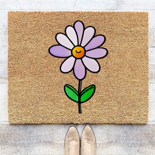 Lavender Flower Art Coir Doormats
