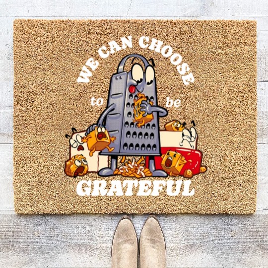 we can choose to be grateful Coir Doormats