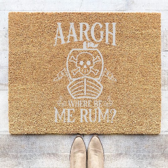 Aargh, where be me rum? - Pirate Coir Doormats
