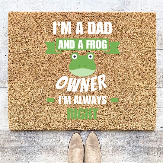 Dad and frog owner Coir Doormats