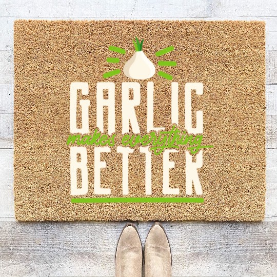 Garlic Garlic Cloves Garlic Lover Cooking Coir Doormats