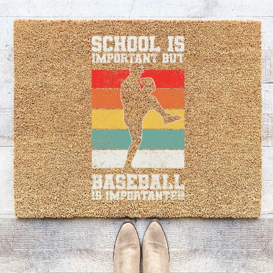 Baseball Pitcher Baseball Player Coir Doormats