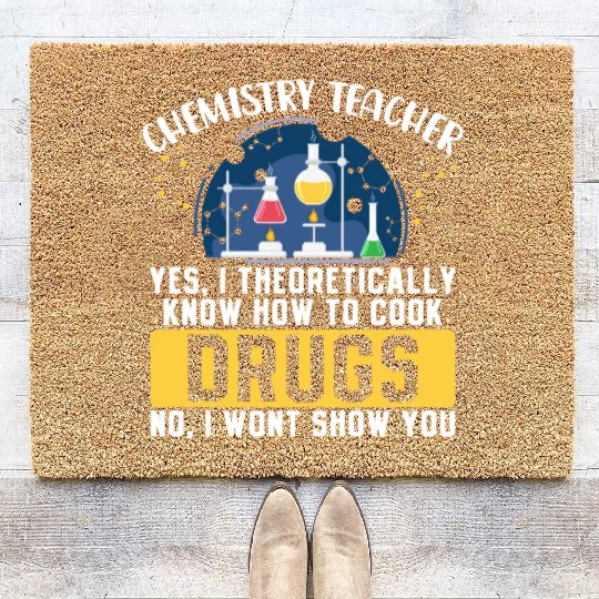 Chemistry Teacher Science Periodic Table Coir Doormats