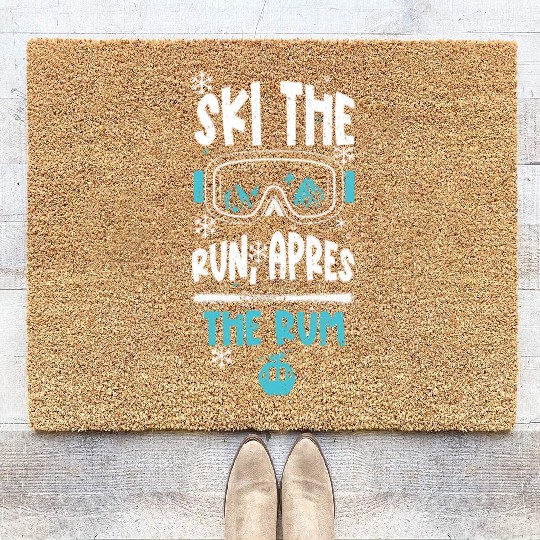 Ski the run, apres the rum Coir Doormats