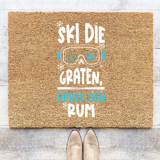 Ski the ridges, Apres the rum Coir Doormats