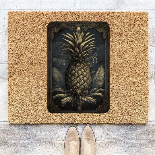 pineapple fruit tarot Coir Doormats