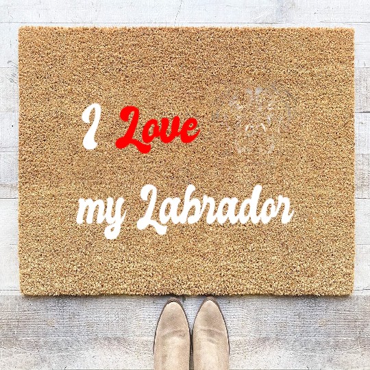 I love my Labrador dog Coir Doormats