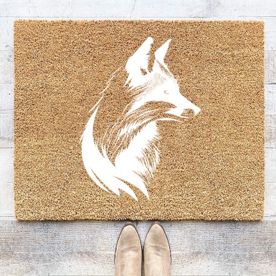 Pretty Forest Fox Nature Portrait Coir Doormats