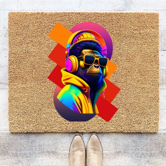Step into the Future with Ape-Inspired Cool Outfit Coir Doormats