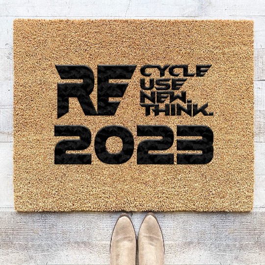 Earth Day Recycle Use New Thing Coir Doormats