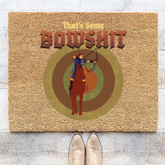 Bow Hunting Arrow and Archery Quote Design Archery Coir Doormats