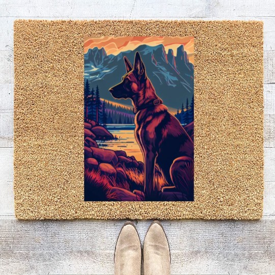 Belgian Malinois Nature Coir Doormats