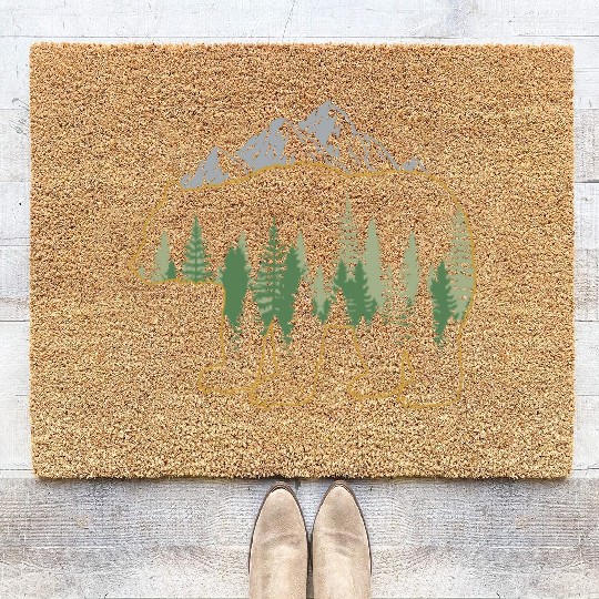 Grizzly Mountain Wildlife Bear Coir Doormats