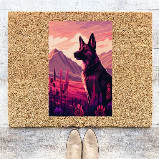 Belgian Malinois Nature Coir Doormats