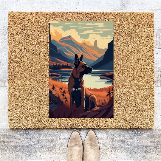 Belgian Malinois Nature Coir Doormats