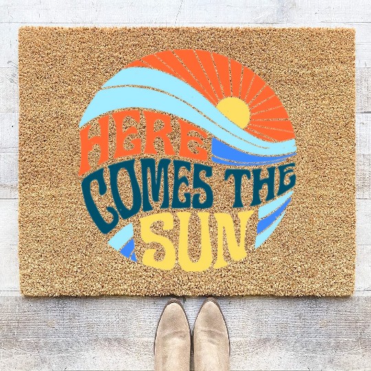 Here comes the sun Coir Doormats