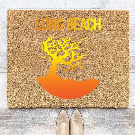 Neon Tree Art Long Beach 70s Coir Doormats
