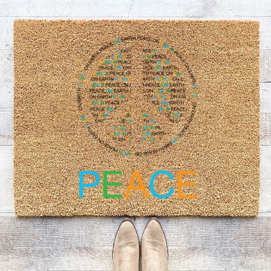 Peace On Earth Coir Doormats