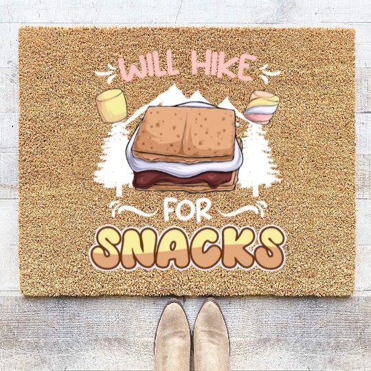 Wanderlust Climber funny Mountain Hiking Snack Coir Doormats