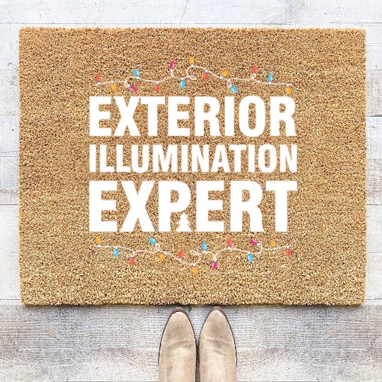 Exterior Illumination Expert Christmas Light Coir Doormats