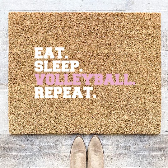 Volleyball Volley Volleyball Lover Coir Doormats