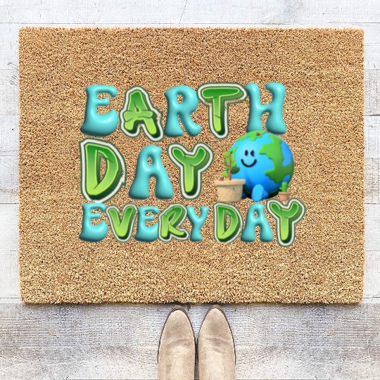 Earth day everyday Coir Doormats