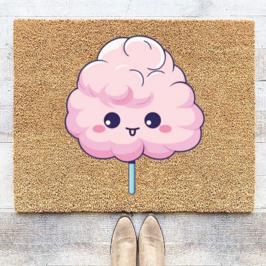 Cute Kawaii Cotton Candy Coir Doormats