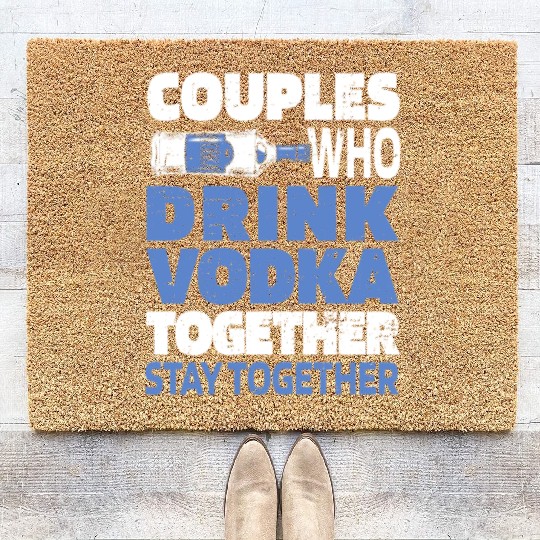 Vodka Couple Coir Doormats
