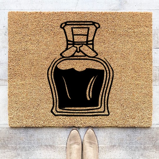 Liquor Bottle Single Color Vector Coir Doormats