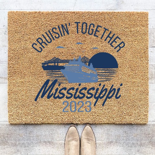 Mississippi River Cruise Coir Doormats