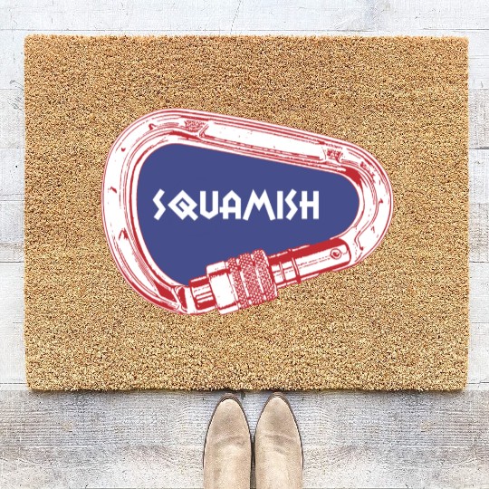 Squamish Rock Climbing Carabiner Coir Doormats