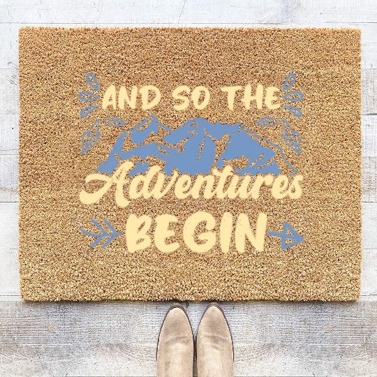 And so the Adventure begins Wanderlust Hiking Coir Doormats
