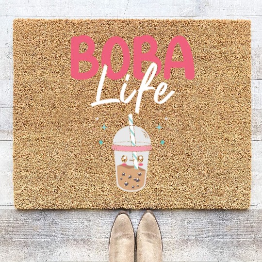 Boba Life Bubble Tea Lover Boba Tea Drinker Korean Coir Doormats