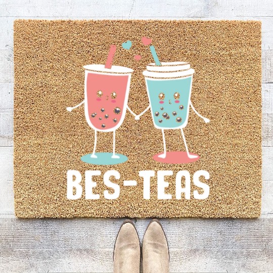 Bes Teas Bubble Tea Lover Boba Tea Drinker Korean Coir Doormats