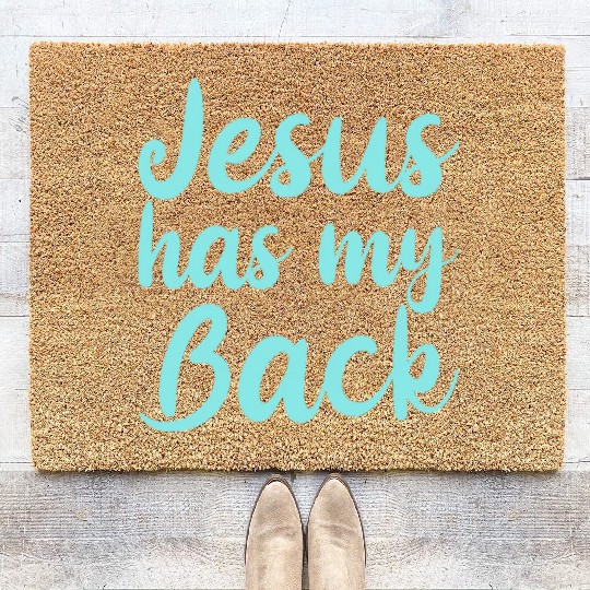 Jesus Has My Back 4 Coir Doormats