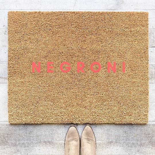 Negroni Cocktail Bartender Drink Stylish Party Ape Coir Doormats