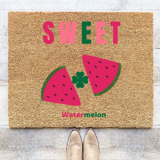 sweet watermelon Coir Doormats