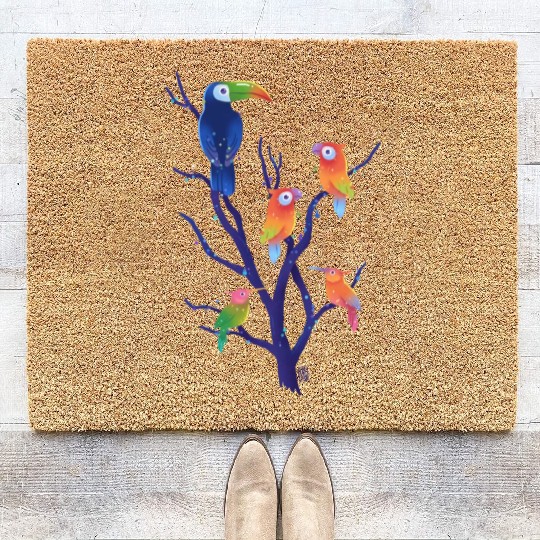 Birds Of Paradise Coir Doormats
