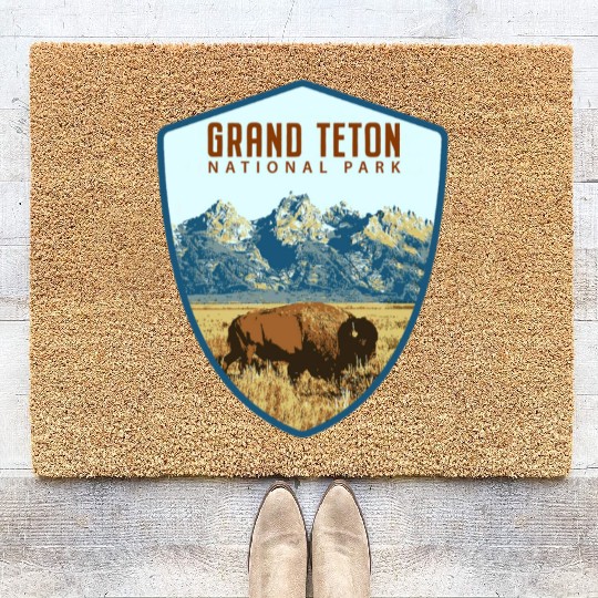 Grand teton national park Coir Doormats