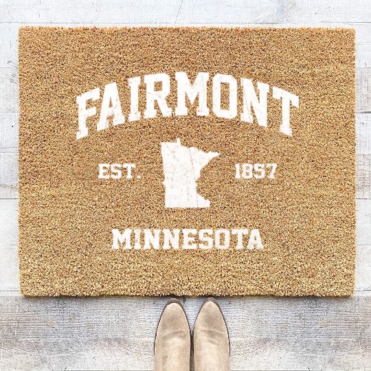 Fairmont Minnesota Mn State Athletic Style Coir Doormats