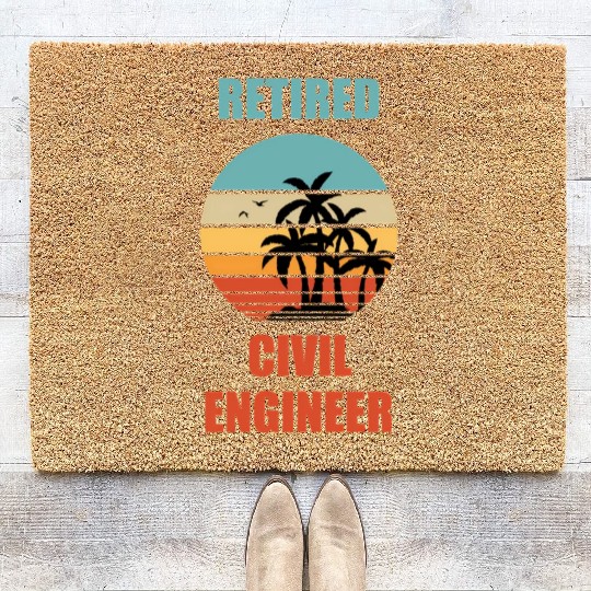 Retired Civil Engineer Retirement Coir Doormats