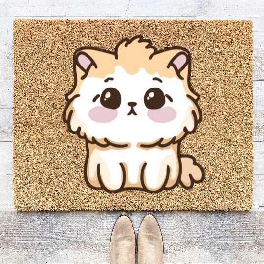 cute kawaii cat valentine gift 1 Coir Doormats