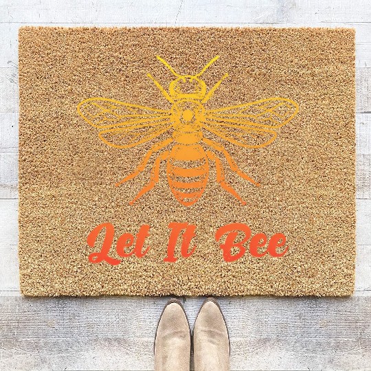 Beekepeer Let It Bee Beekepping Bumblebee Nature Coir Doormats